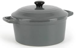 ovenschotel rond met deksel grijs 10 x h