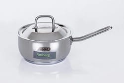 Amberg steelpan met deksel 16 cm
