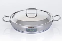 Amberg hoge braadpan met handgrepen en deksel 32 cm
