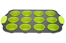 bakvorm voor 12 muffins metaal silicone