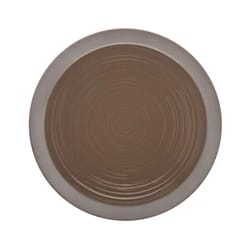 plat bord rond 23 cm bahia basalte DEGRENNE